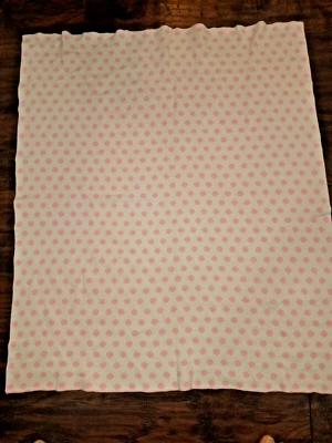 30" X 34" Mud Pie Baby Blanket Pink with White Polka Dots - Image 1 of 4