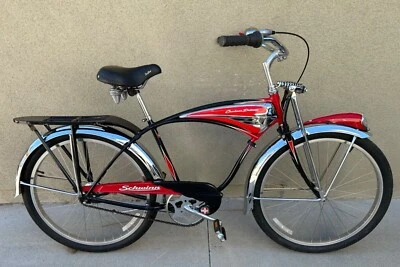 Schwinn 100th anniversary Phantom repro (Cruiser Dlx 7-spd), Blk/Rd,NOS;Orig.box - Image 1 of 4