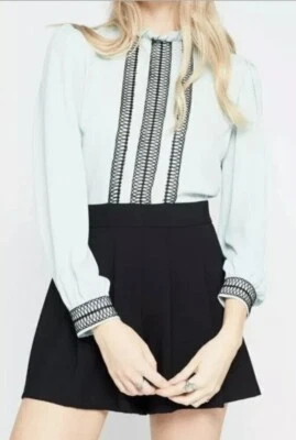 Mameluco corto Miss Selfridge como nuevo y negro con volantes con falda para mujer talla US 8 Foto 1 de 4