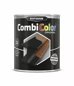 750ml Rustoleum Combicolor Original Lösungsmittel Ölbasis Satin schwarz Metallfarbe - Bild 1 von 1