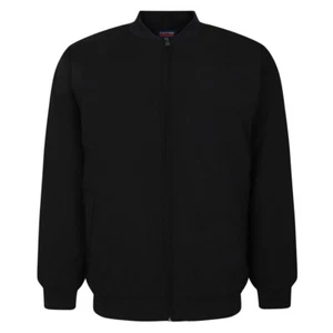 4XL Espionage Black Padded Oxford Blouson Harrington Jacket - Picture 1 of 2