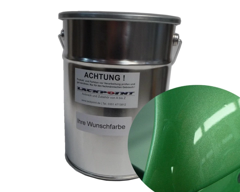 0,5L Spritzfertig Basislack geeignet für VW LY6K Paradiesgrün Metallic Autolack - Bild 1 von 1