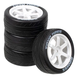 1/10 RC Drift Car Wheel Rims & Rubber Tire for Traxxas Tamiya TT-01 / TT-02 HPI - Picture 1 of 9