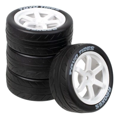 1/10 RC Drift Car Wheel Rims & Rubber Tire for Traxxas Tamiya TT-01 / TT-02 HPI - Image 1 of 4