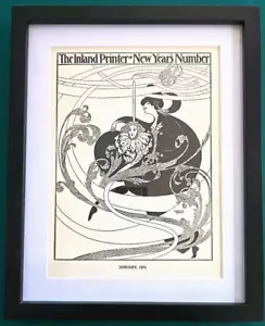 William H. Bradley - DER INLANDDRUCKER Neujahr 1895 aus ZWÖLF COVER DESIGNS - Bild 1 von 9