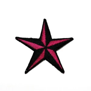 Magenta Purple Nautical Star patch Artwork Symbol Emblem for DIY Iron on Clothes - Picture 1 of 10