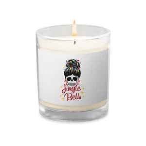 Jingle Bells Glass jar soy wax candle - Picture 1 of 2