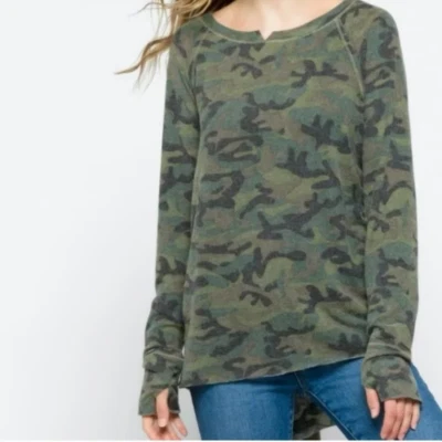 Michael Stars Madison матовый армия камуфляж верхний зеленый/черный размер M миниатюрный - новый с Ярлыками - Изображение 1 из 4