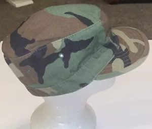 US Military Issue Camo Hat Cap Uniform Fitted Cap Size 7 1/2 Hot Weather - Picture 1 of 7