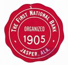 Banksiegel der ersten Nationalbank Jaspis in Alabama