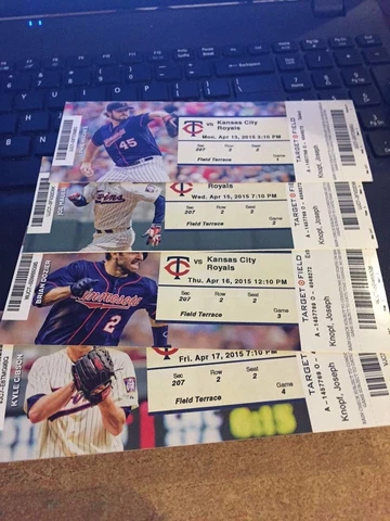 2015 MINNESOTA TWINS PICK YOUR GAME SANO BUXTON 2nd half TICKET STUB MANY DATES Cover