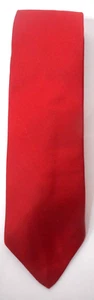 Corbata para hombre American Edition roja lisa 100 % poliéster limpieza en seco 58 1/4" RN23896 - Imagen 1 de 6