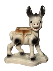 Vintage 1940s Ceramic Donkey Planter MCM Rempel Diamond The Mule - Picture 1 of 8