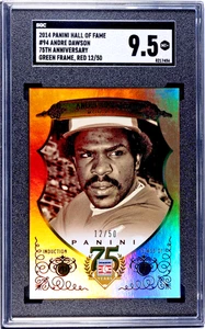 2014 Panini Hall Of Fame #94 Shield Green Frame Red Andre Dawson 12/50 SGC 9.5 - Bild 1 von 2