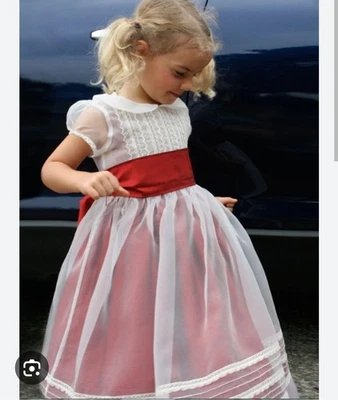 Isabel Garreton сюрприз платье красный с белым наложением размер 14 2 платья в 1 - Изображение 1 из 4