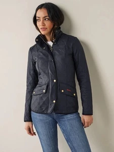 Barbour Cavalry Polarquilt Fleece Lined Jacket  Black Womens US Size 8 / UK 12 - Picture 1 of 11