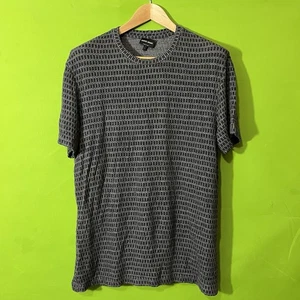 Talla 54 2021 Giorgio Armani Jacquard Tejido Negro Gris Camisa - Imagen 1 de 6