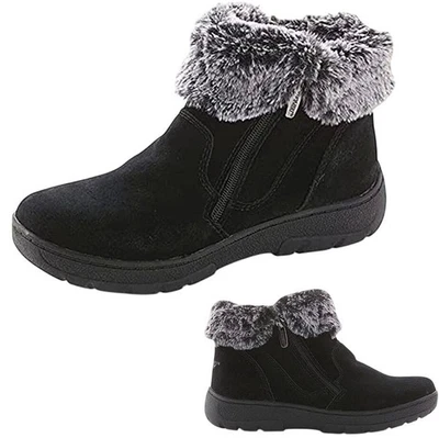 Khombu Black Jessica Women's Ankle Winter Boots Size 9 Water Repellant Outdoors - Image 1 of 4