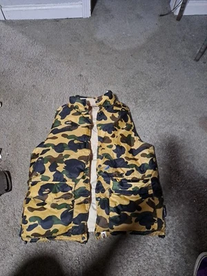 Bape 2nd Camo Vest A Bathing Ape Size L Reversible New - Image 1 of 4