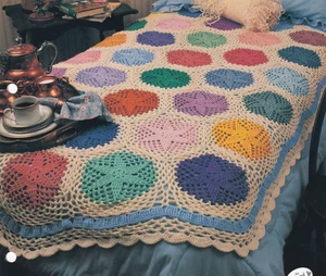 Crochet Afghan Pattern STAR SCRAP AFGHAN Instructions Annie's - Picture 1 of 2