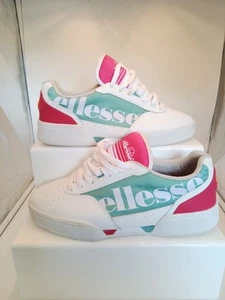 Ellesse El Piacentino Shoes, Trainers White Green And Pink Worn Once Size 8 - Picture 1 of 9