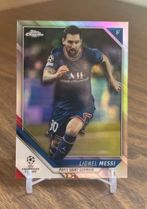 Lionel Messi 2021 2021-22 Topps Chrome UEFA UCL #100 Silver Refractor - Picture 1 of 2