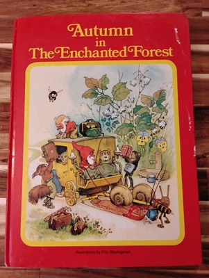 Vintage Autumn in the Enchanted Forest HC Board Book Illus Fritz Baumgarten 1985 - Image 1 of 4