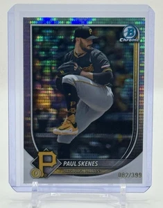 2025 Bowman Cromo Paul Skenes #30 Pulsar Rifrattore /399 Pirati - Foto 1 di 2