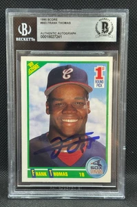 FRANK THOMAS signed auto 1990 SCORE #663 ROOKIE CARD RC w/ COA BECKETT SLAB - Picture 1 of 2