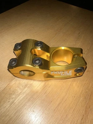 BMX Profile Push Stem Mark Mulville's Signature Top Load stem CNC 48mm Gold - Image 1 of 4