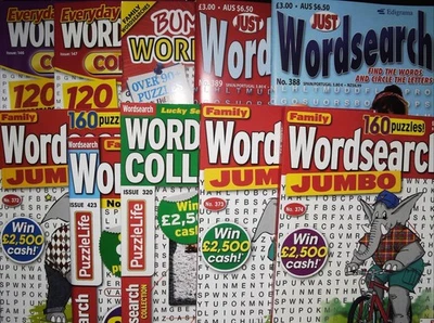 1000 Wordsearch Puzzles - 10 x Relaxing WORDSEARCH Puzzle Books Mags Bargain Box - Image 1 of 4