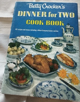 Vintage Betty Crocker Dinner for 2 Two Cookbook 1958 1st ED HC Spiral Illus - Image 1 of 4