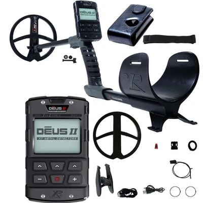 XP DEUS II Detector Kit - 9" FMF Coil, Remote Control, Waterproof, Lightweight - Image 1 of 4