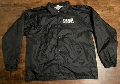 Vtg Puddle Of Mudd Heel Over Head RARE Crew Jacket Large Black Metal Rock Band - Image 1 of 4