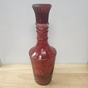 Vintage Jim Beam Red Crystal Sunburst Dekanter 1974 leer  - Bild 1 von 6