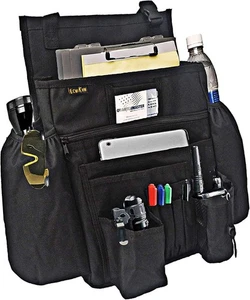 Car Front Seat Organizer - File Organizer, Passenger Storage Black  - Picture 1 of 7