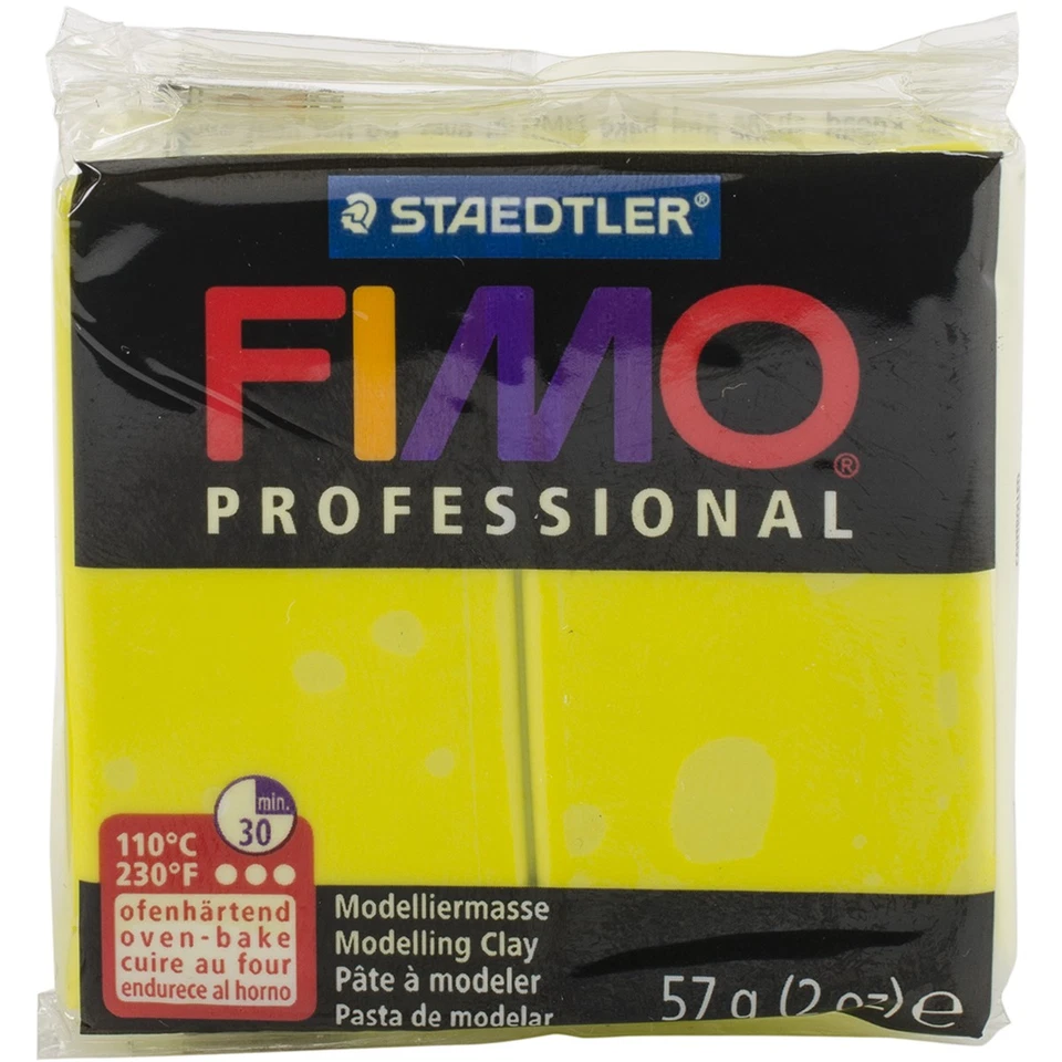 Fimo Professional Soft Polymer Clay 2oz Lemon Yellow 499994307231