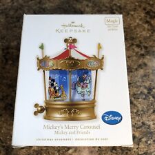 Disney Mickey’s Merry Carousel Ornament in Box Hallmark Keepsake Light Untested