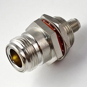 N hembra Jack to SMA hembra Jack con tuerca mamparo conector adaptador coaxial RF - Imagen 1 de 1