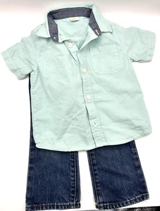 Completo ragazzo 3T (marche miste) jeans e bottoni manica corta - Foto 1 di 6