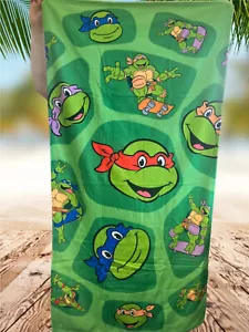 Teenage Mutant Ninja Turtles Strand Badetuch 30x60 Baumwollmischung - Bild 1 von 1