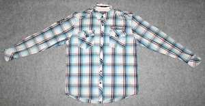 AFFLICTION PREMIUM WESTERN L/S SHIRT Slim Fit Pearl Snap Vintage Plaid XXL Shirt - Picture 1 of 7