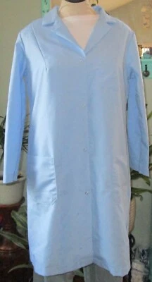 Best Medical Woman L/S Lab Coat Snaps 3 Pocket 38" Length Lt Blue Sizes 2X to 5X - Image 1 of 4