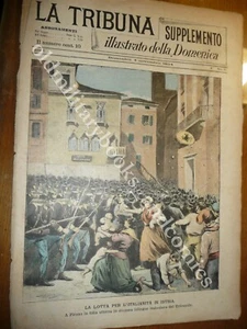LA LOTTA PER L'ITALIANITA IN ISTRIA A PIRANO FOLLA ABBATTE STEMMA BILINGUE SLAVO - Picture 1 of 2