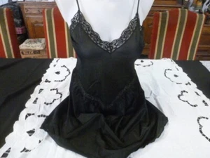 jolie combinaison&fond de robe vintage jolie dentelle taille 40 ref NCH402 - Zdjęcie 1 z 5