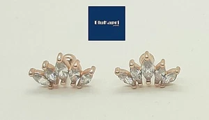 Orecchini Donna in Argento 925 ramato tiara/corona con zirconi bianchi - Foto 1 di 8