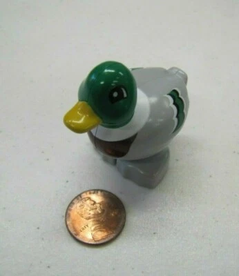 Lego Duplo Mallard Duck Bird W/ Green Head Pet House Home Zoo Yellow Beak Forest - Image 1 of 4