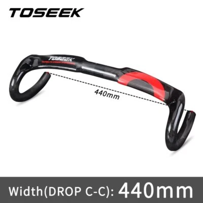 Road Bike Carbon Fiber Integrated Handlebar Internal Routing Bicycle Handlebar  - Image 1 of 4