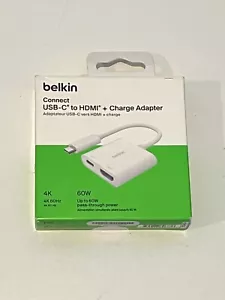 Belkin Connect USB-C to HDMI + Charge Adapter for iPhone/laptops - White - Picture 1 of 2