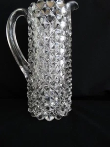 EAPG US Glas klar Roanoke (auch bekannt als Sägezahn) 10 Zoll Krug-Krug um 1888 - Bild 1 von 8